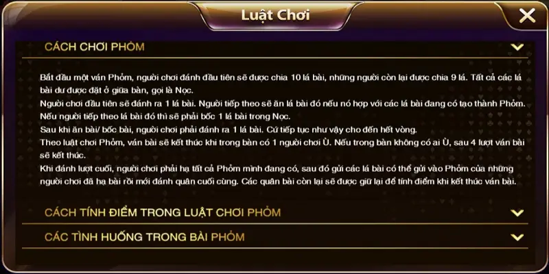 Cách chơi phỏm sunwin