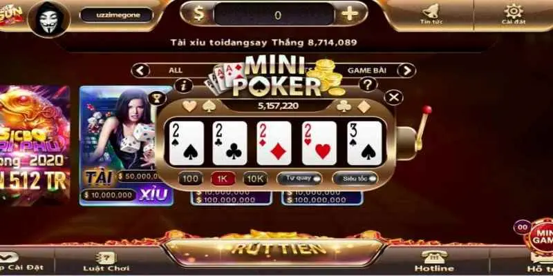 mẹo chơi mini poker