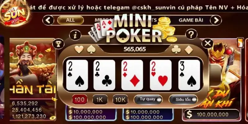 mini poker Sunwin