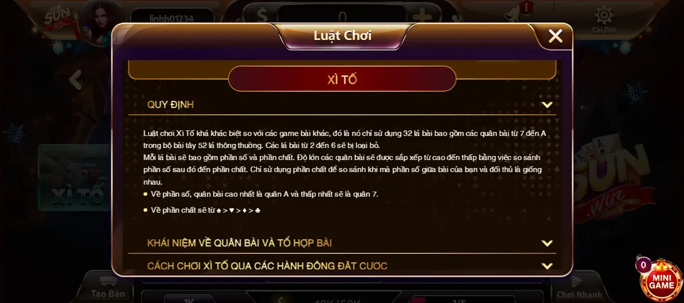 chơi game bài xì tố 