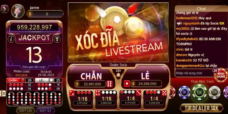 Luật chơi cụ thể trong xóc đĩa livestream Sunwin